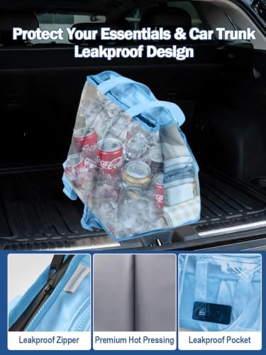 Odoland 2-in-1 Beach Cooler Bag-24 Can + 13L Dry Storage 12H Insulated