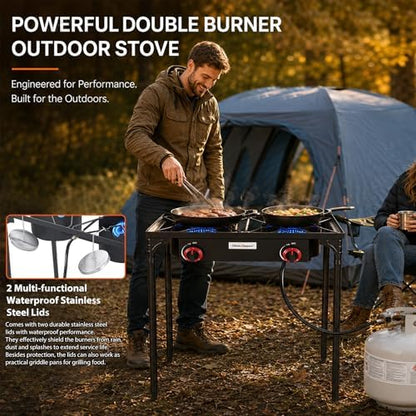 Vivicreate Low Pressure Propane Gas Outdoor Camping BBQ Grill Stove Burner Estufas de Gas para Cocinar Afuera Es gas propano Regulator automatic ignition
