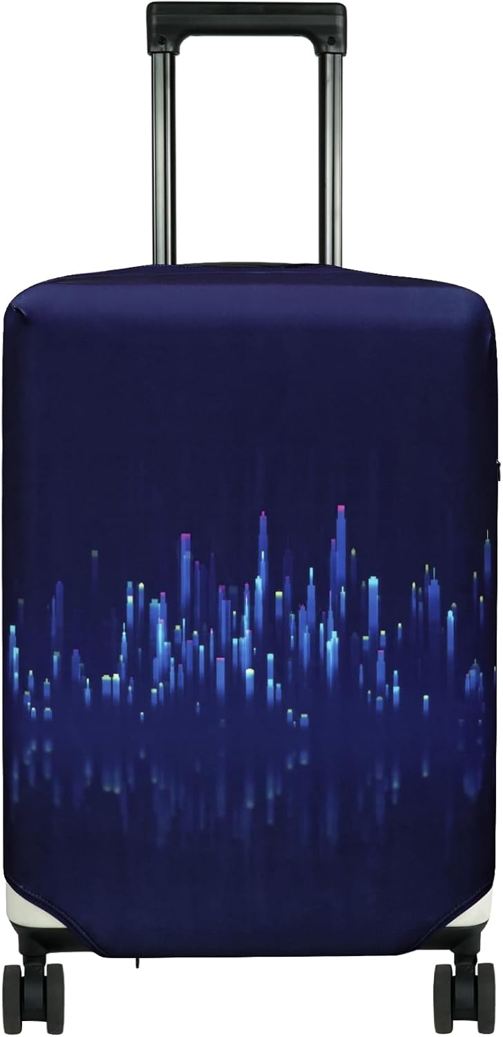 HYPER VENTURE Washable Luggage Cover - Fashion Suitcase Protector Fits 31-32 Inch Luggage (Nightscape, XL)