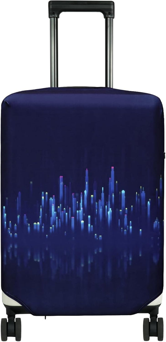 HYPER VENTURE Washable Luggage Cover - Fashion Suitcase Protector Fits 31-32 Inch Luggage (Nightscape, XL)