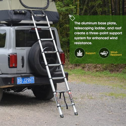 Inflatable Rooftop Tent for Car Truck, 2-3 Person Camping Roof Top Tent with Inflatable Mattress & Ladder for Outdoor Adventure, Easy Set-up