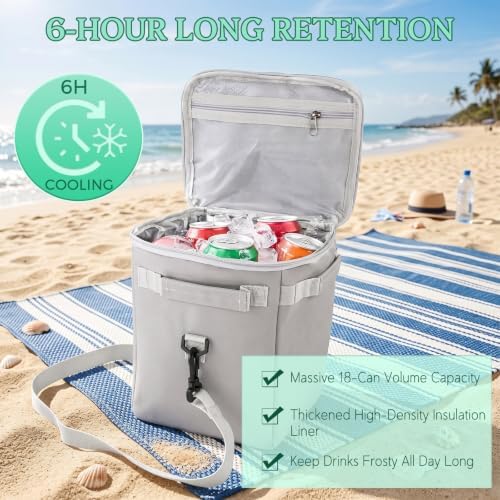 2-in-1 Cooler Organizer Insert for Large Beach Tote Bags
