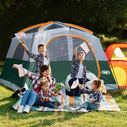 UNP 6 Person Tents for Camping Waterproof Family Cabin Tent with Rainfly