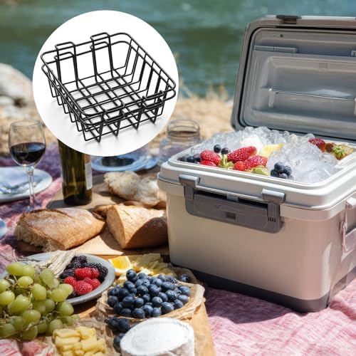 2 Pcs Cooler Basket for 35/45 Stainless Steel Storage Wire Cooler Rack Dry Goods Basket for 35 or 45 Coolers