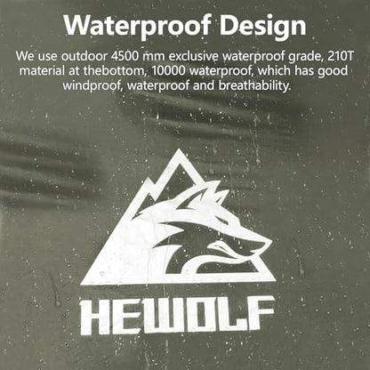 Hewolf 2/3/4 Person Camping Tent - Instant Pop Up Waterproof 2 Doors Tent with Easy Setup | 3-Season Hexagonal Dome Design for Family, Hiking & Traveling