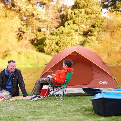 unp 6 Person 4 Season Dome Tent, Easy to Set Up for Camping & Hiking, Lightweight & Portable, Green