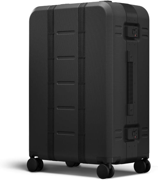 D_b_ Ramverk Pro Large Check-In 28 Inch Hardside Luggage Extra Protection Aluminum Frame, Silent 360 Spinner Wheels, TSA Lock, Interior Laptop Compartment and Two Zipper Dividers - Black Frame/Black