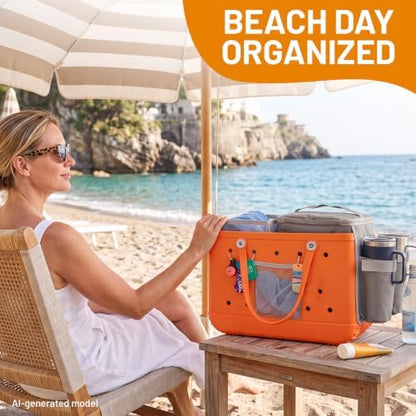 2-in-1 Cooler Organizer Insert with Cup Holder for Bogg Bag XLarge or Large