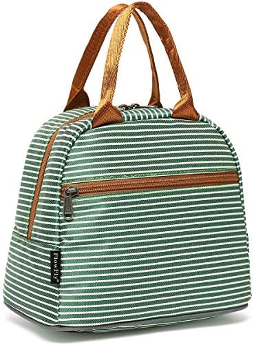FlowFly Insulated Lunch Cooler Bag - Tote Bag Organizer for Women/Men, Green