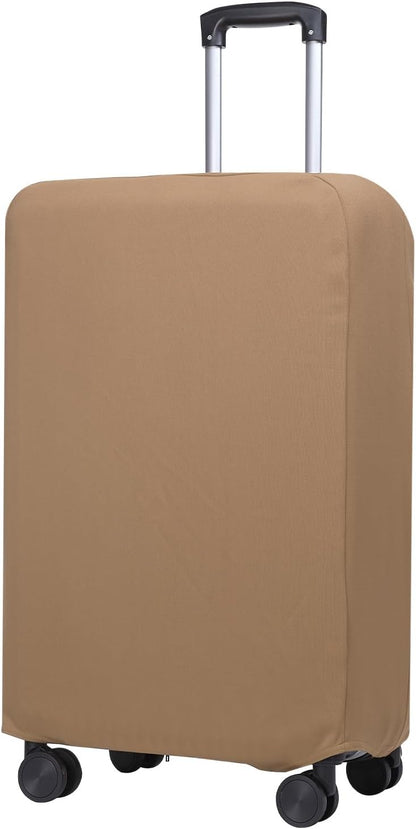 PATIKIL Luggage Cover, Suitcases Covers Elastic Carry on Cover Protector Washable Scratch-Resistant Fits 19-21 Inch Luggage for Travel Business Trips, Khaki