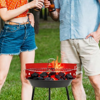 14-Inch Portable Charcoal Grill for Outdoor Cooking, Picnic & Camping