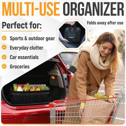 FORTEM Trunk Organizer - Collapsible Car Organizer & Storage Bag for SUVs
