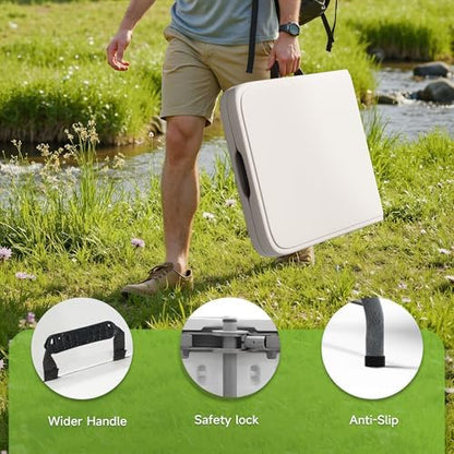 Folding Table 6 Foot - Heavy Duty 330LBS Capacity, Sturdy & Foldable Design with Safety Lock - Portable Tables Folding for Camping, Party, Indoor & Outdoor Use, 1 Pack