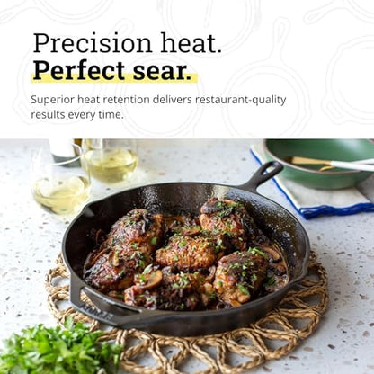 Lodge Pre-Seasoned Cast Iron Skillet, PFAS-Free, 12 Inches