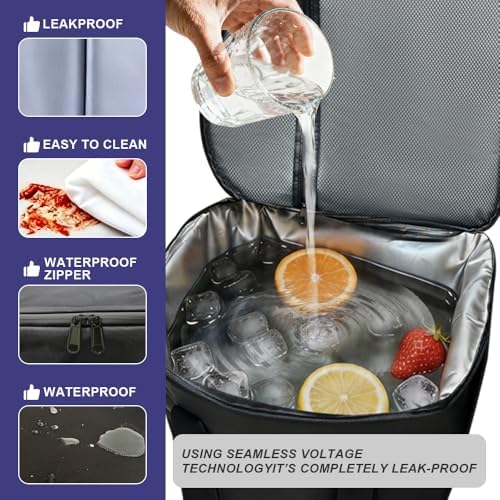 Frunk Cooler Organizer for Tesla Model Y 2020-2026, Insulated Waterproof Front Trunk Storage Bag with Hidden Pocket, 2-Pack Black