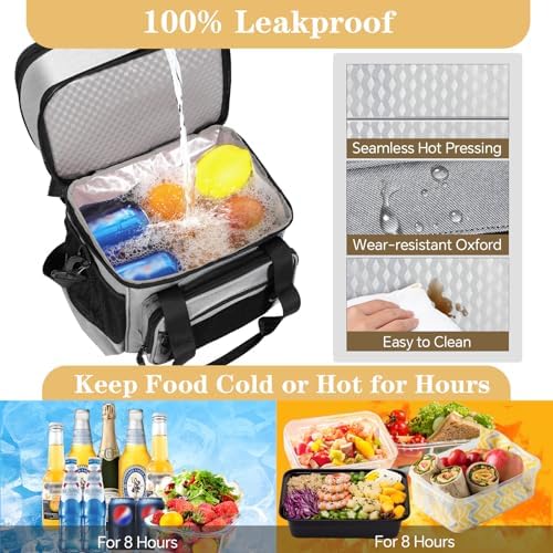 GLENKEY Tactical Lunch Box Men 16L Expandable Insulated Leakproof Cooler