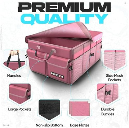 FORTEM Trunk Organizer - Foldable Car Organizer & Storage for SUVs & Trucks