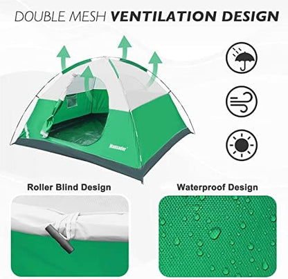 Camping Tent, Waterproof 2/3/4 Person Tents for Camping, Lightweight Easy Set Up Outdoor Hiking Tent Backpacking Tent with Carry Bag, Backpack Tent Suit for Family Beach Hiking Travel