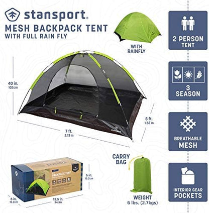 Stansport 2 Person Camping Tent