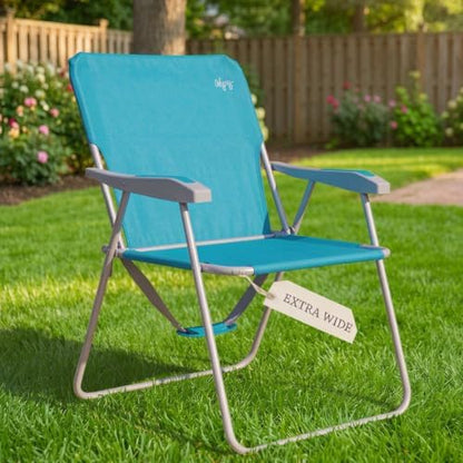 #WEJOY Folding Beach Chairs for Adults, High Back Lightweight for Camp Lawn