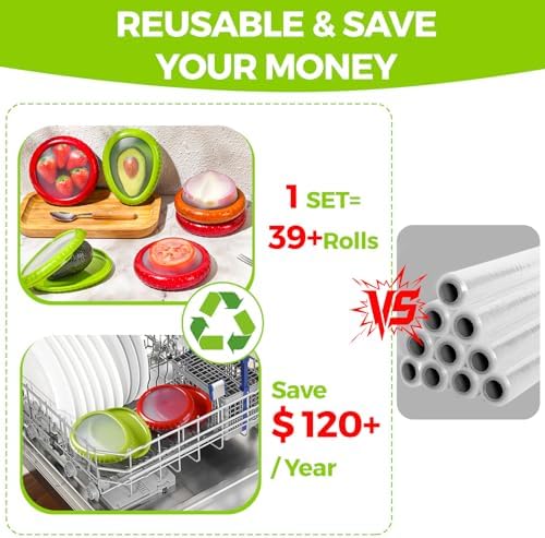 Avocado Saver & Onion Storage Set,4 Pcs Silicone Fruit Vegetable Anti-oxidation Box,Reusable Fridge Fresh Pod Food Storage,Perfect Containers for Lemons, Tomato & Garlic