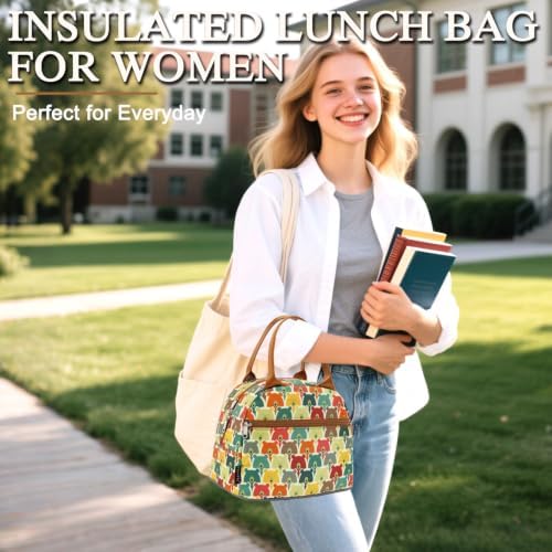 FlowFly Insulated Lunch Cooler Bag - Tote Bag Organizer for Women/Men, Bear