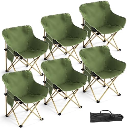 FairySandy 6 Pack Lightweight Camping Chair, Compact Folding Chair