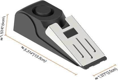 4 Packs Upgraded Door Stop Alarm Portable Wedge Door Stoppers Security Alarm 120db Entrance Alert Loud Door Stop Alarm for Travel Home Apartment or Dorm (4 Packs)