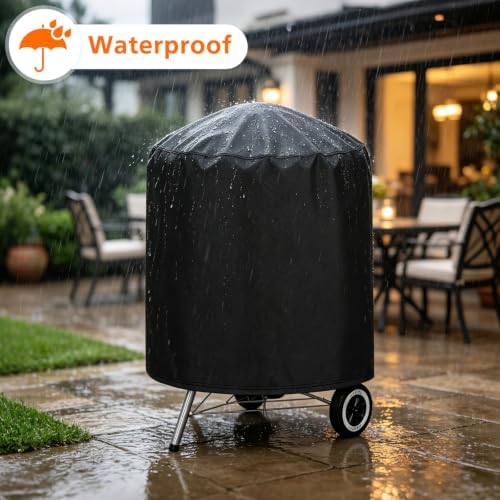 Round BBQ Grill Cover for Weber 22" and Most Kettle Charcoal Grill