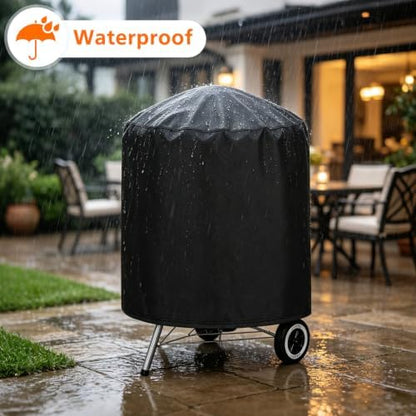 Round BBQ Grill Cover for Weber 22" and Most Kettle Charcoal Grill