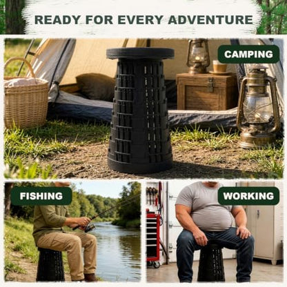 JAEMEYEM 2 PCS Upgraded Collapsible Stool Chair