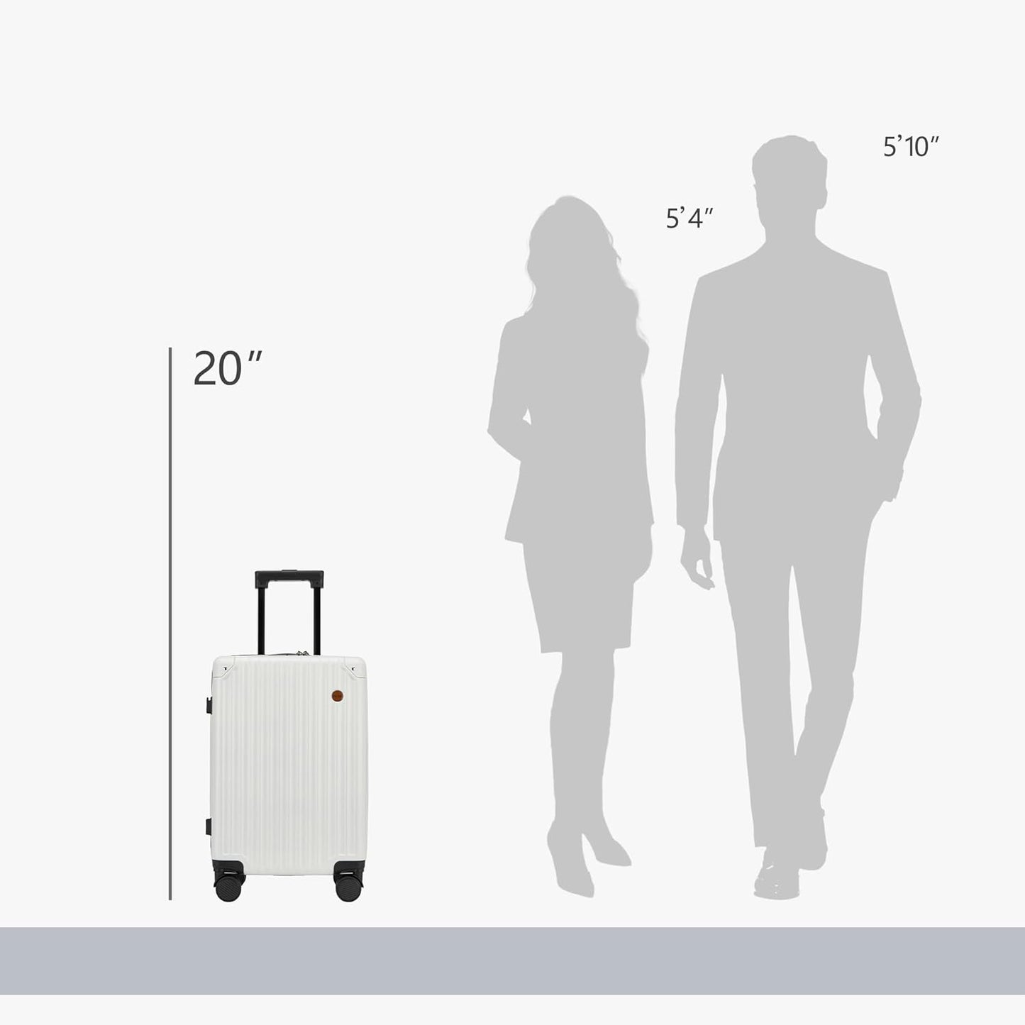 20 Inch Carry on Luggage,Airline Approved 22x14x9 Hard Shell Carry on Suitcase with 360° Spinner Wheels,TSA Lock and Lightweight Hardside Carry-on Luggage for Travel (White, 20 Inch)