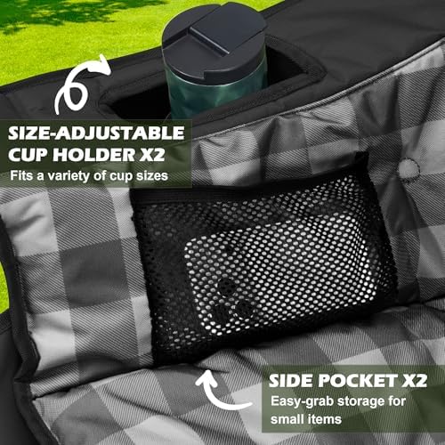 Youtanic Double Camping Chair, Heavy Duty 650lbs Padded Loveseat for Adults