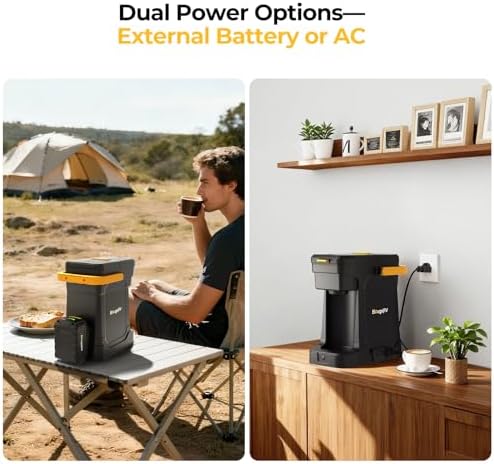 BougeRV 144Wh Portable Coffee Maker Compatible with K Cup & Ground Coffee