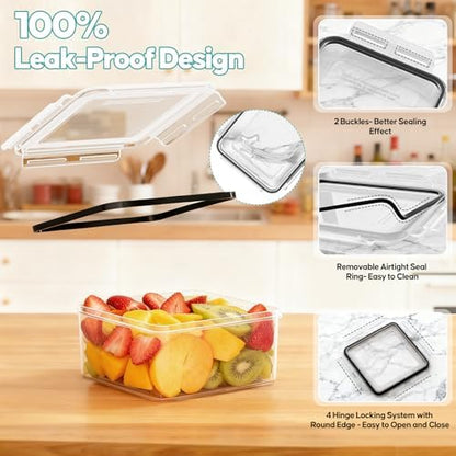 40 Pcs Food Storage Containers with Lids Airtight (20 Lids & 20 Containers)