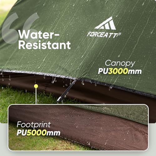 Forceatt Camping Tent 2/3/4 Person, Professional Waterproof & Windproof Lightweight Backpacking Tent Suitable for Outdoor,Hiking,Camping, Mountaineering and Travel