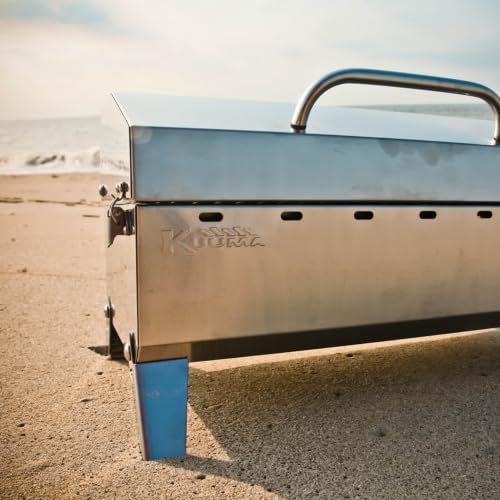Kuuma Stow N Go 160 Charcoal Grill, Marine Stainless Steel, 160 Sq Inch