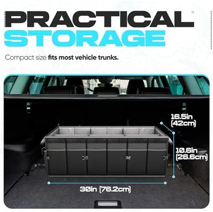 FORTEM Trunk Organizer - Foldable Car Organizer & Storage for SUVs & Trucks