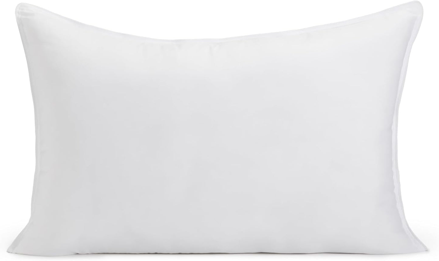 Amazon Basics Down Alternative Pillows, Soft Density for Stomach and Back Sleepers, Queen - Pack of 2, White, 30 in L x 20 in W