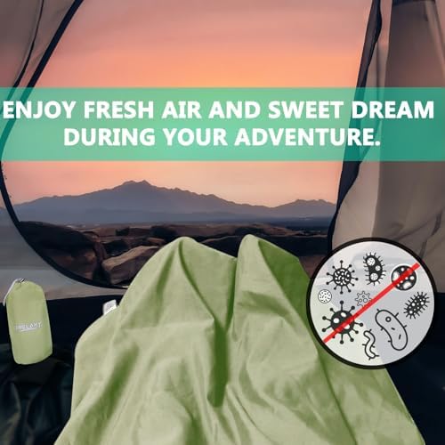 Frelaxy Sleeping Bag Liner, XL Travel Sheet for Camping, Hotels and Hostels