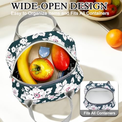 FlowFly Insulated Lunch Cooler Bag - Tote Bag Organizer for Women/Men, Plum
