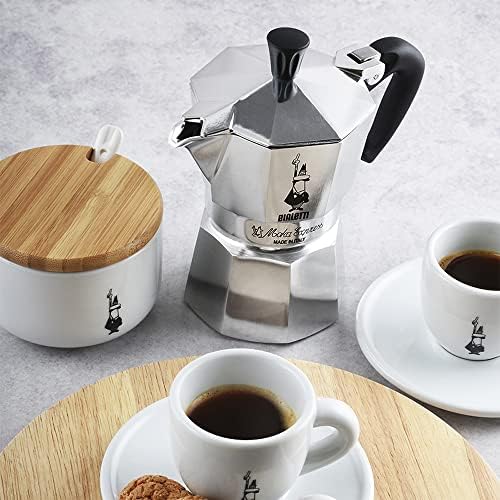 Bialetti - Moka Express: Iconic Stovetop Espresso Maker, Moka Pot, Italian Coffee Maker, 3 Espresso Shots (4.3 oz - 130 ml), Aluminum, Silver