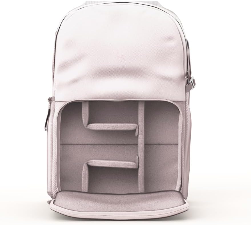 BREVITE - The Jumper - Compact Camera Backpacks for Photographers - A Minimalist & Travel-friendly Photography Backpack Compatible With Both Laptop & DSLR Accessories 18L (Blush Pink)