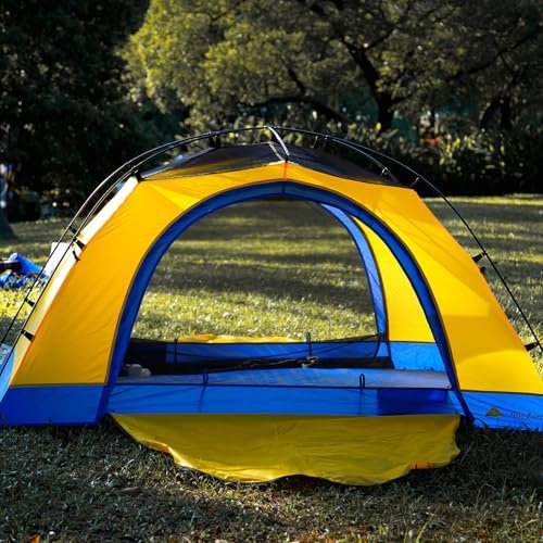 Tulip 2P Backpacking Tent – 3 Season Camping Tent,with Double Door, Waterproof Windproof Lightweight Easy Set Up 3 Season 2 Person Tent Camping, Hiking, Beaches, Picnic, Mountaineering
