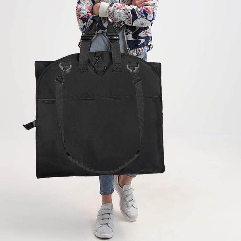 66" Versatile Travelling bags Wedding Dress Travel Garment Bag Tri-Fold Gown Length w/Hanging Hook Extra Pocket