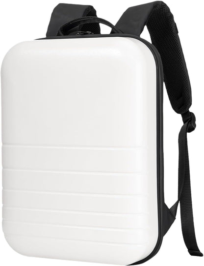 SOKOK Carry On Travel Backpack Waterproof Business Backpack with Laptop Compartment, Slim Hardshell Computer Backpack for Men and Women, White