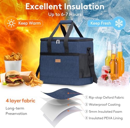 Lifewit Cooler Bag 30/50/60 Cans Collapsible, Insulated Large Lunch Bag