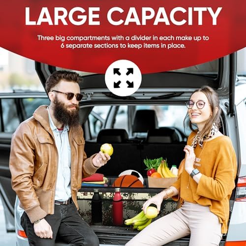 FORTEM Trunk Organizer - Foldable Car Organizer & Storage for SUVs & Trucks