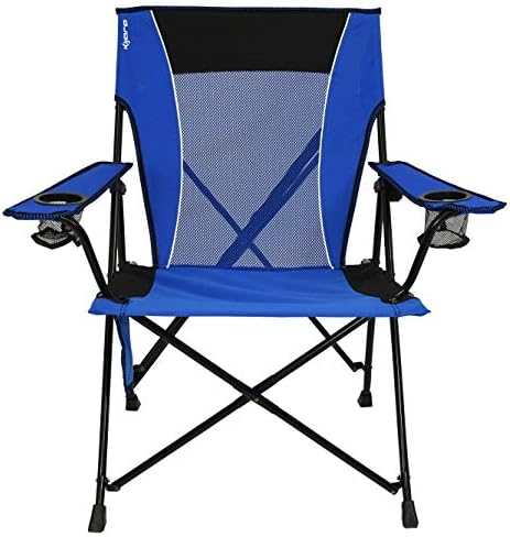 Kijaro Dual Lock Folding Camp Chairs - Versatile for Sports, Outdoors & Lawns - Locks Positions - Maldives Blue