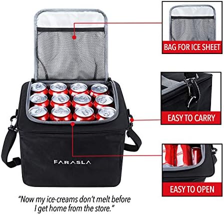 Farasla Waterproof Car Trunk Organizer with Cooler Bag